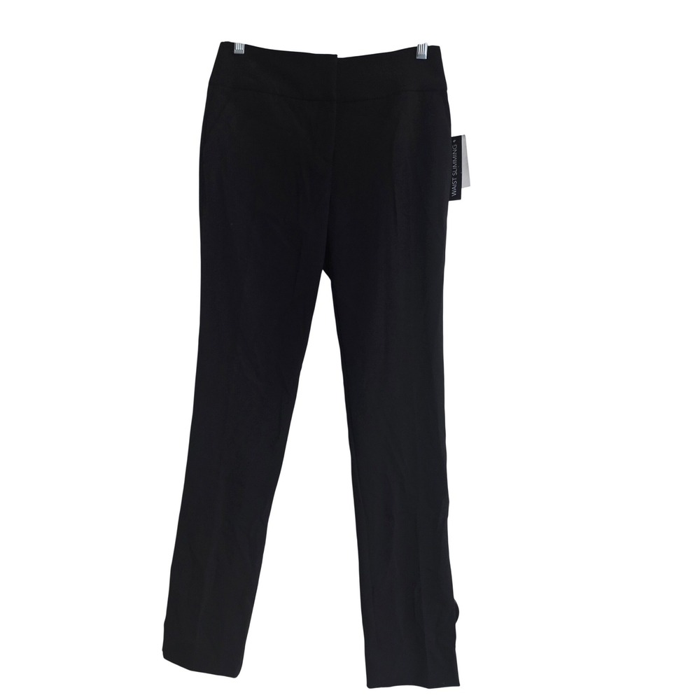 BCX Womens Waist Slimming Straight Leg Dress Pants Black Size 3 NEW C9